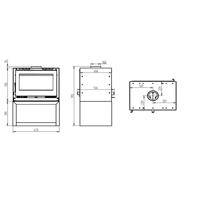Doppelseitiger Holzofen – FIREMATIC Ottawa – S 12,6 kW