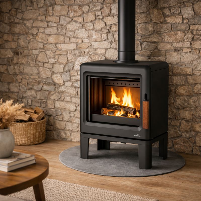 BRONPI Lira – geschlossener Holzofen aus Gusseisen – 5 kW