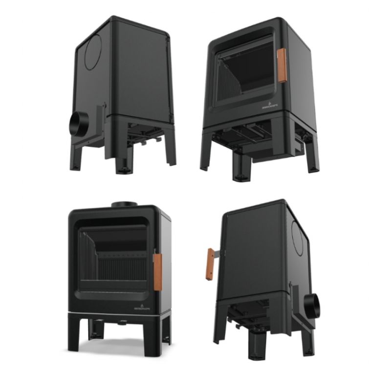 BRONPI Lira – geschlossener Holzofen aus Gusseisen – 5 kW