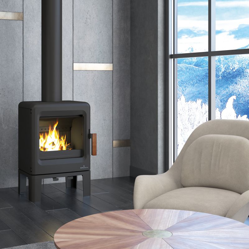 BRONPI Lira – geschlossener Holzofen aus Gusseisen – 5 kW
