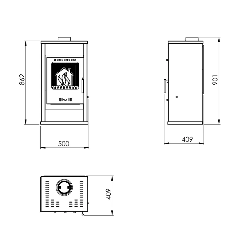 Holzofen Monolithe – 8 kW