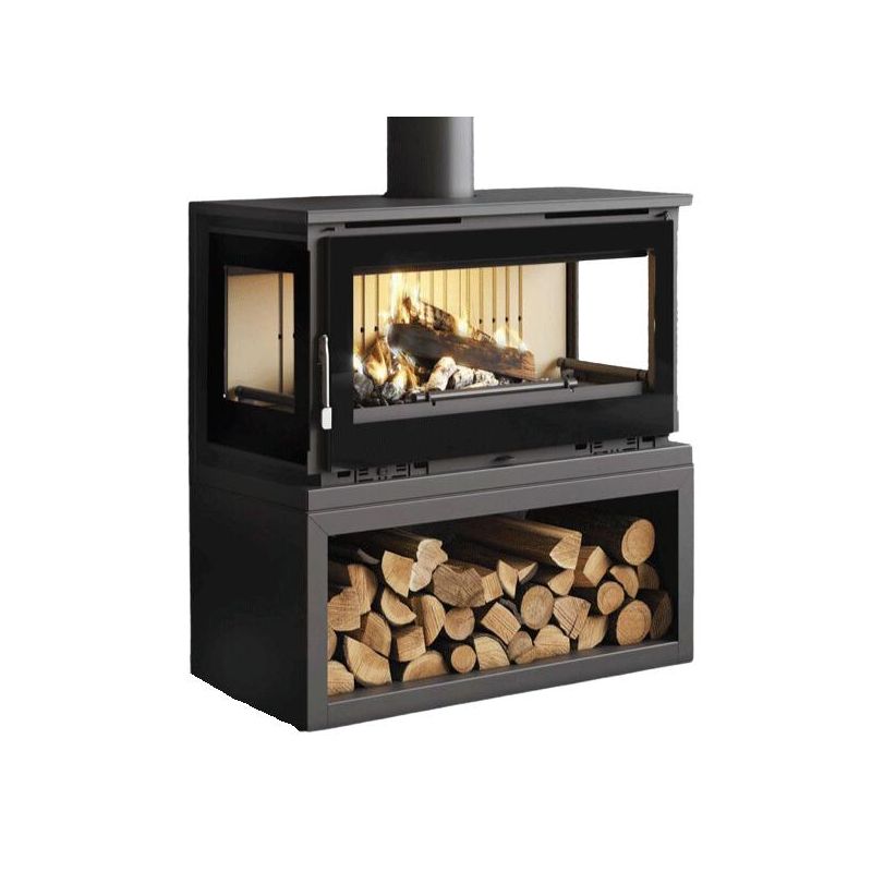 Anschlussbarer dreiseitiger Kaminofen – FIREMATIC Calgary – S 12,5 kW